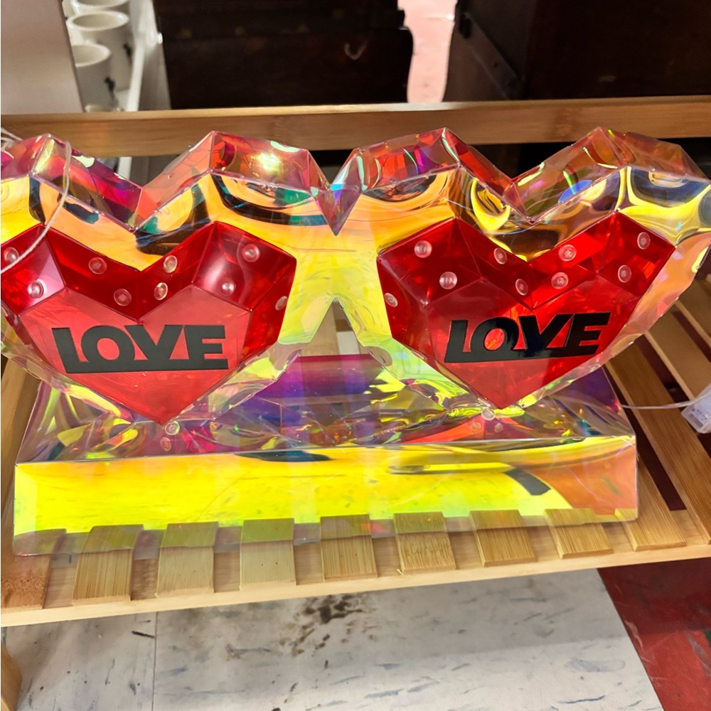 Colorful Love Heart Art Sculpture